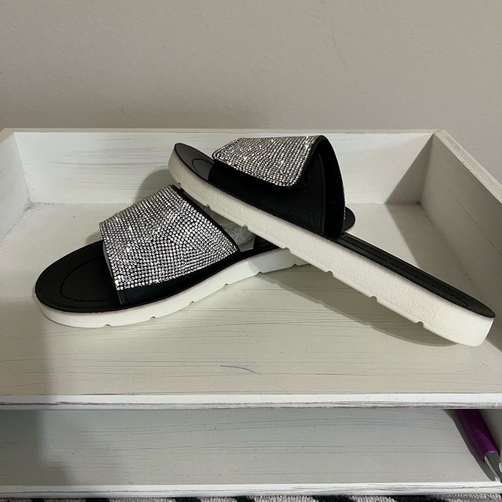 Madden Girl Rhinestone Slip On Shoe